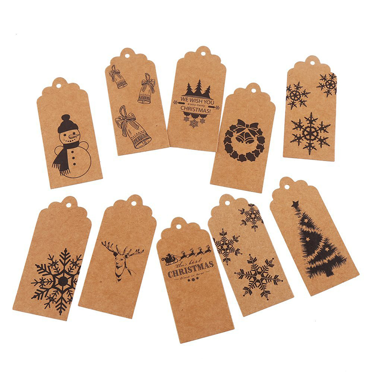 Elegant rectangle custom gift hang tag for Christmas - China JD Industrial